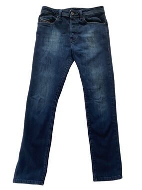 Diesel Buster Tapered Stretch Jeans Size 30 Waist Dark Wash